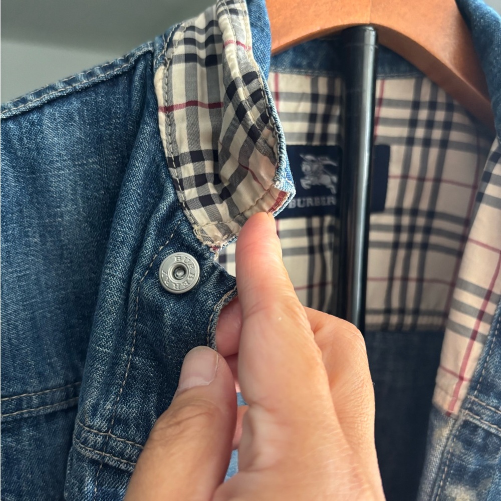 Burberry Blue Plaid Lined Jacket - Picture 4 of 6